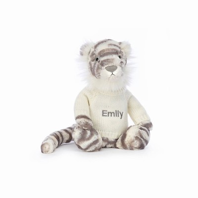 Jellycat Bashful Snow Tijger with Cream Jumper | TW9536480